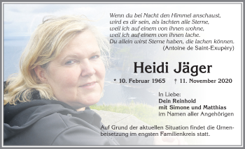 Traueranzeigen Von Heidi J Ger Augsburger Allgemeine Zeitung