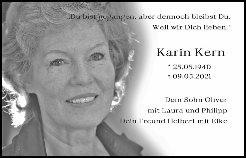 Traueranzeigen Von Karin Kern Augsburger Allgemeine Zeitung