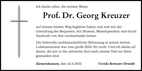 Traueranzeigen Von Georg Kreuzer Augsburger Allgemeine Zeitung