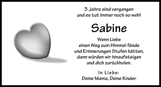 Traueranzeigen Von Sabine Augsburger Allgemeine Zeitung