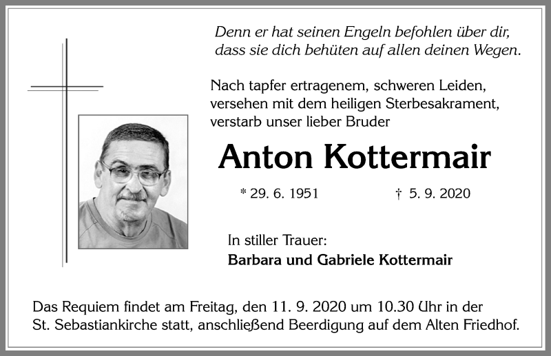 Traueranzeige von Anton Kottermair von Allgäuer Zeitung, Füssen