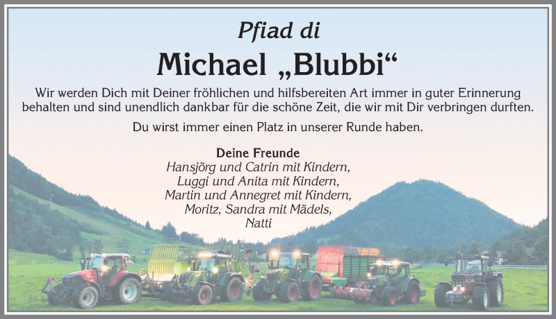 Traueranzeige von Michael  von Allgäuer Anzeigeblatt