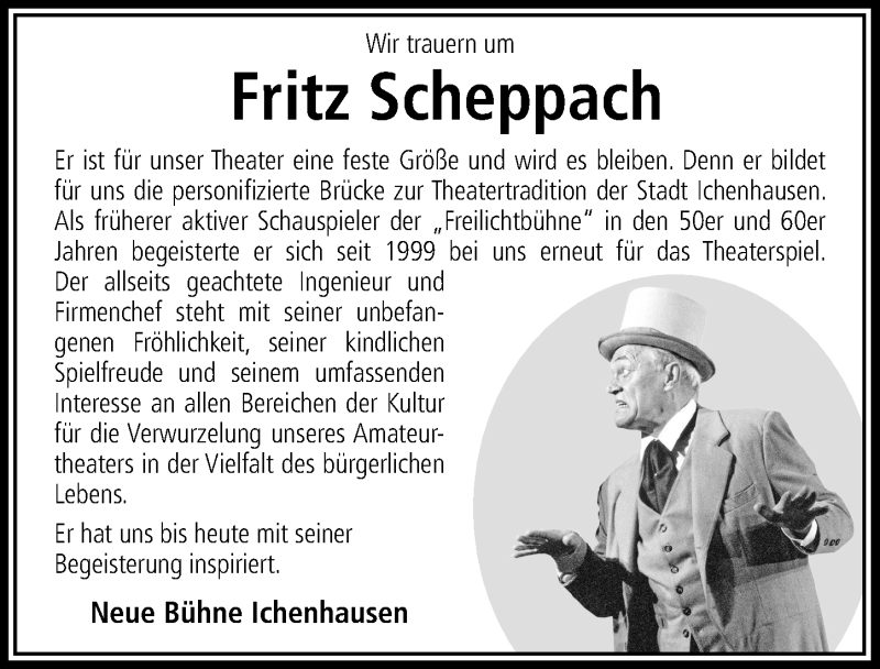 Traueranzeige von Fritz Scheppach von Günzburger Zeitung