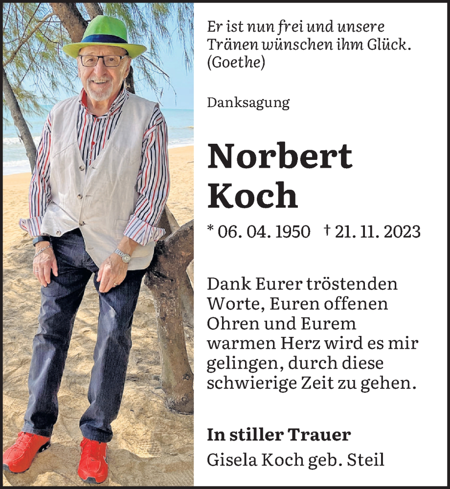 Traueranzeige von Norbert Koch von Schwabmünchner Allgemeine