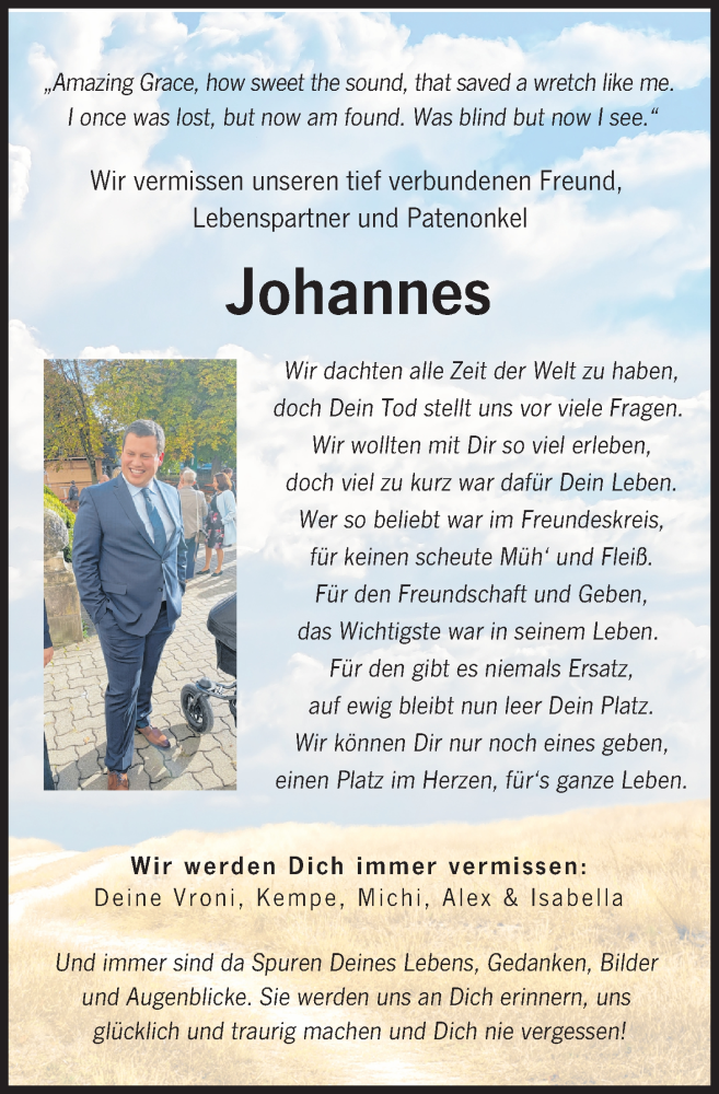 Traueranzeige von Johannes  von Günzburger Zeitung