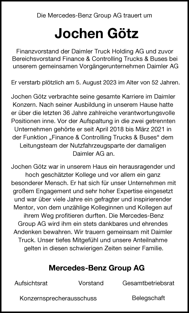 Traueranzeige von Jochen Götz von Neu-Ulmer Zeitung