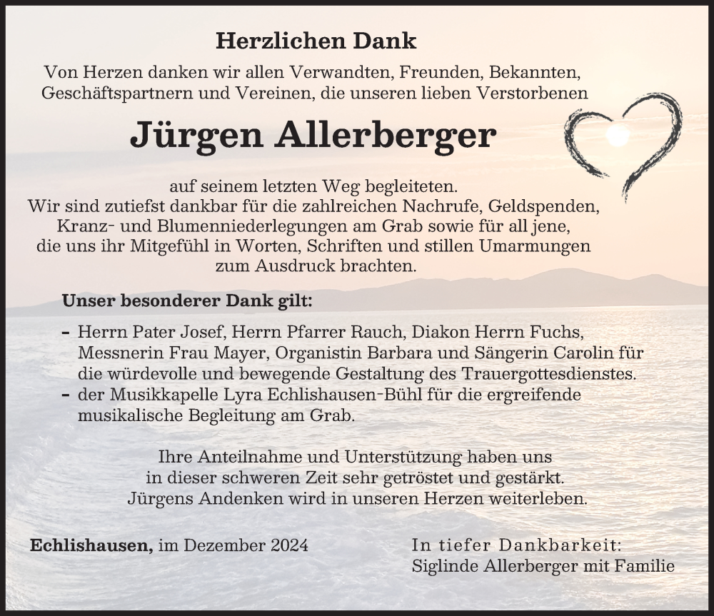 Traueranzeige von Jürgen Allerberger von Günzburger Zeitung