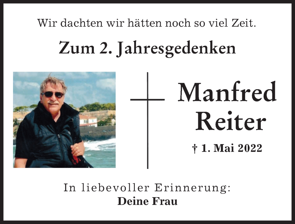 Traueranzeige von Manfred Reiter von Donauwörther Zeitung