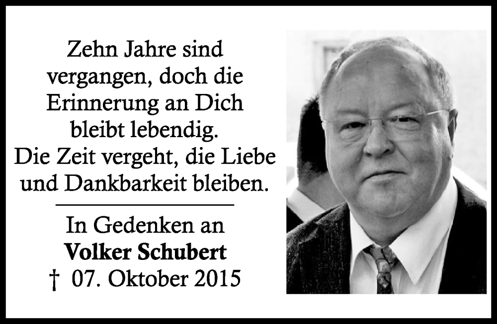 Traueranzeige von Volker Schubert von Donauwörther Zeitung